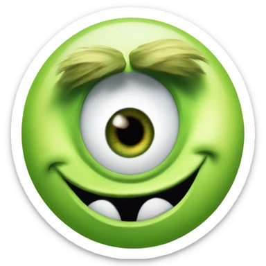 mike wazowski monsters inc with one eye sticker