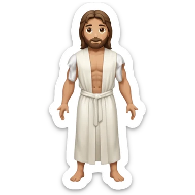 fullbody jesus christ jacked, sleeveless sticker