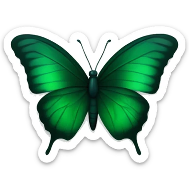Very dark green butterfly in iphone design sticker