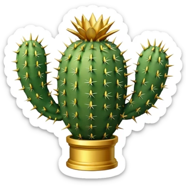 golf trophy shaped like cactus sticker