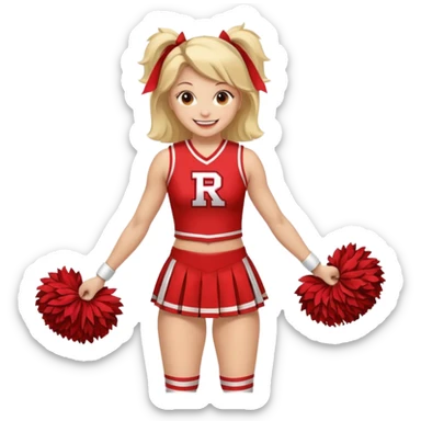 Rutgers full body Cheerleader sticker