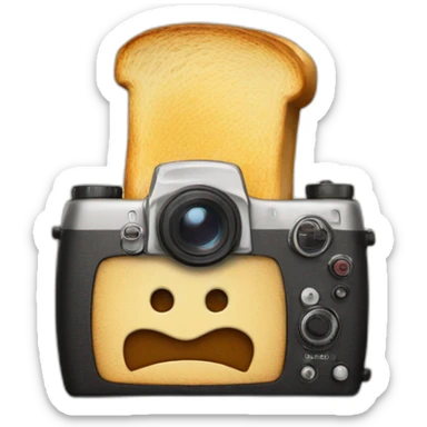 toast with camera in hand sticker