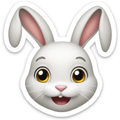 A cute bunny is amazed sticker