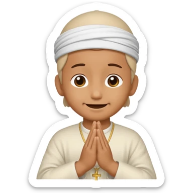 Buatkan emoticon siap pakai. Seseorang sedang sholat. sticker