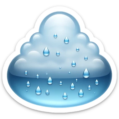 a close-up of a glass surface covered with small water droplets and light fog, as if from steam or humidity — some droplets sliding down slowly — soft reflections and blurred transparency give a realistic misty look — clean, glossy design with gentle lighting sticker