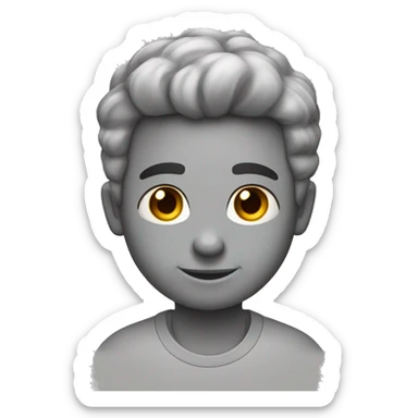 menino pele beje bastante claro com cabelo curto  com topete sticker