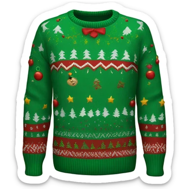 Ugly Christmas sweater sticker