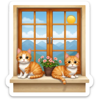 Cats on Windowsills sticker