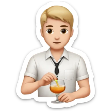 bartender mixing drinks sticker