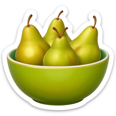 Bowl of pears sticker