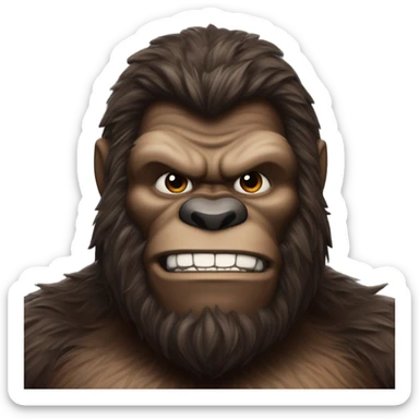 realistic portrait a Bigfoot  sticker