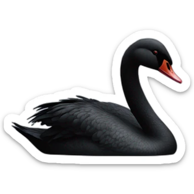 black swan front view sticker