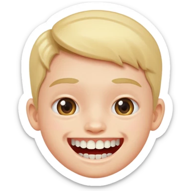 Kid with a gap teeth sticker