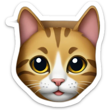 Cat in paper bag sticker