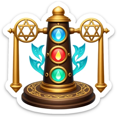 Navigation marker with magical symbols sticker