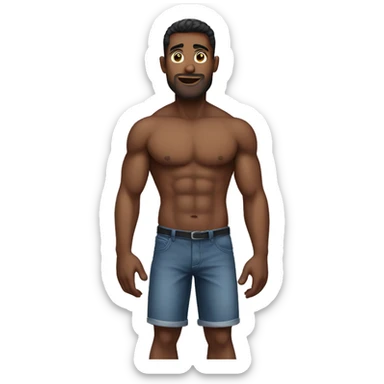 Dude with sixpack  sticker