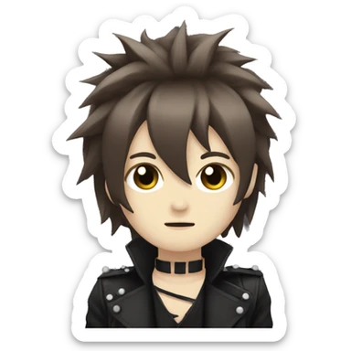 dark brown visual kei idol sticker