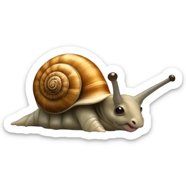Escargot avec tête de rhinocéros sticker