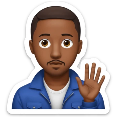 Marques Houston with dark brown hair sticker