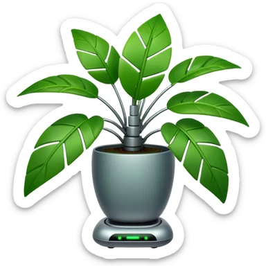 robotic house plant sticker