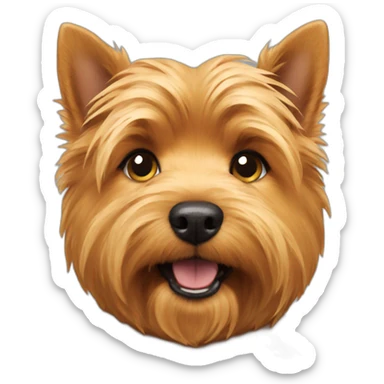 Norwich terrier eating dog food sticker