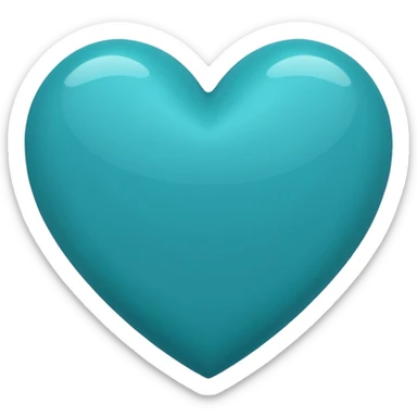 Teal heart with Alana wording sticker