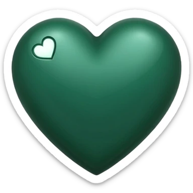 dark green heart emoji sticker