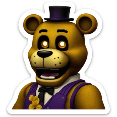Fredbear fnaf 4 animatronic sticker