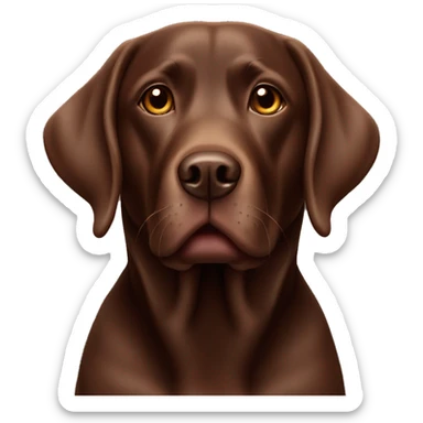 Chocolate lab sticker