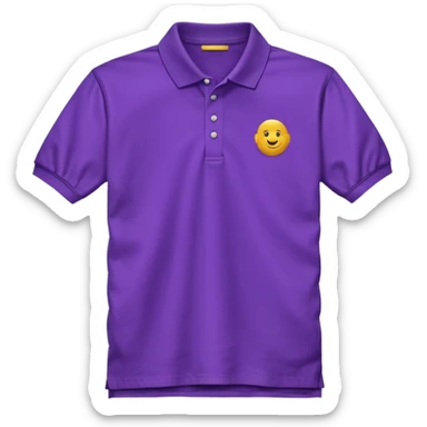 Purple half sleeves polo tshirt sticker