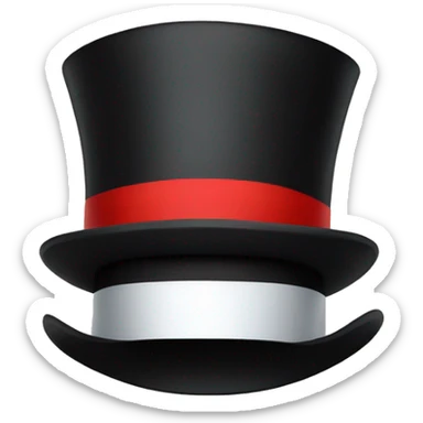 top hat with red detail sticker
