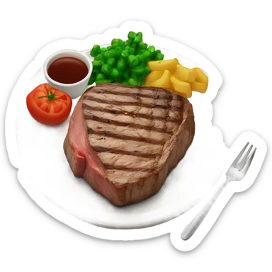 Steak dinner sticker