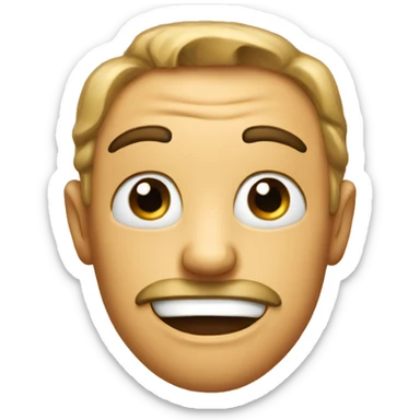 a face with a cringe expression sticker