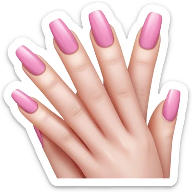 French square tip long nails sticker