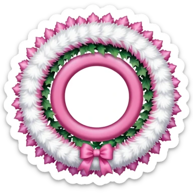 white and pink christmas reef with no green sticker