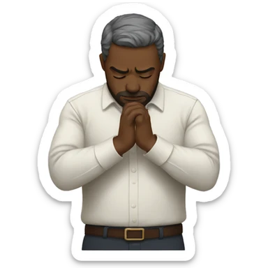 man bowing with respect sticker