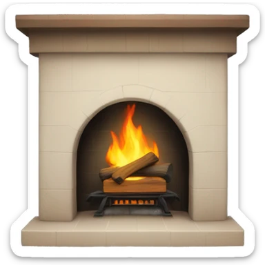 Fireplace sticker
