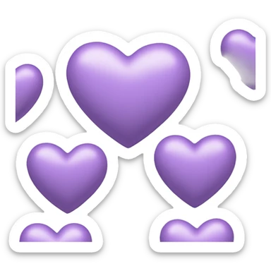 pastel purple heart sticker