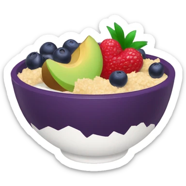 açai bowl with fruit on top sticker