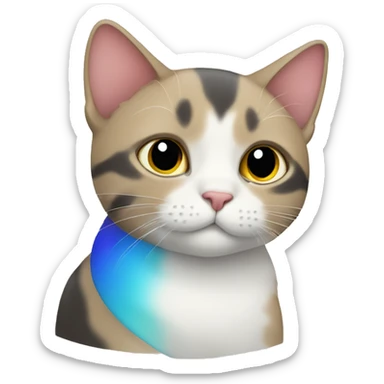 Cat recognizing autism pride sticker