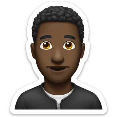 Black man with big nose sticker