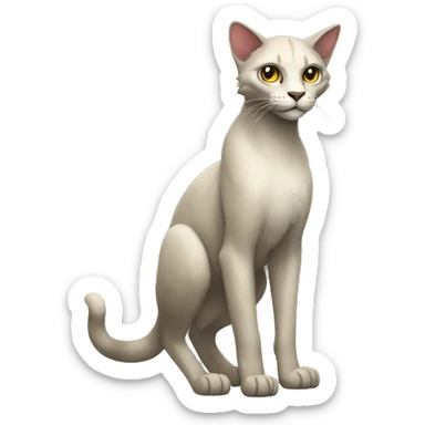 Cool Edgy Vernid-cat species full body sticker
