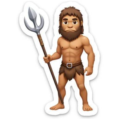 prehistoric caveman with club sticker