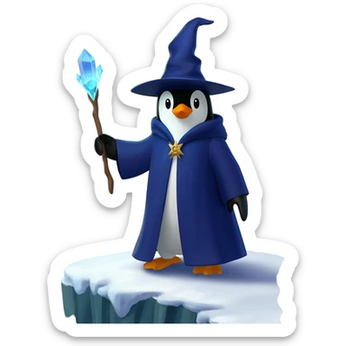 Penguin Wizard sticker
