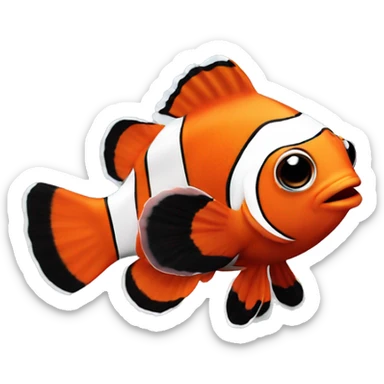 Clown fish in coral sticker