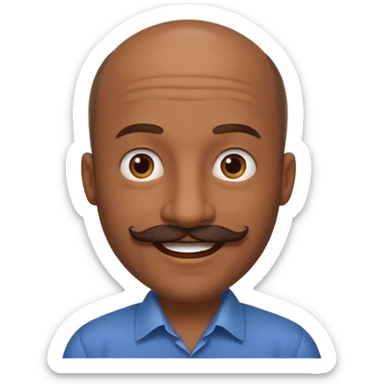 bal mustache man,Big mustache.
negative: Dont use same face style. sticker