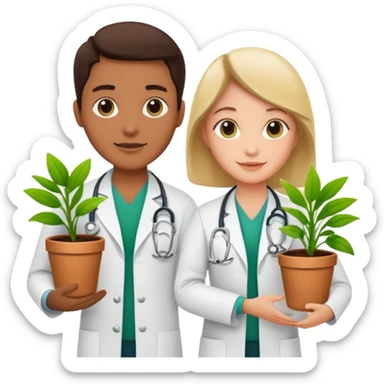 Doctors Carrying Plants sticker