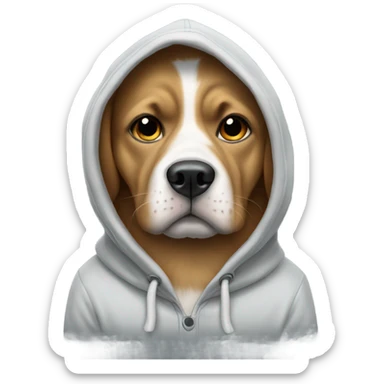 Dog wearing hoodies  sticker