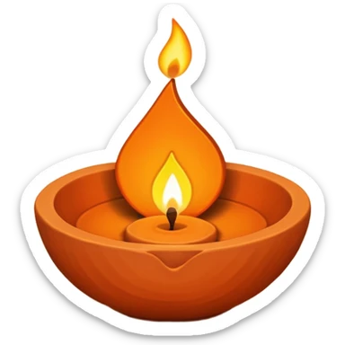 diya, with oil. sticker