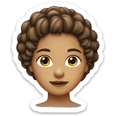 Fille cheveux crepus brown  sticker